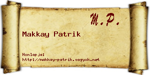 Makkay Patrik névjegykártya